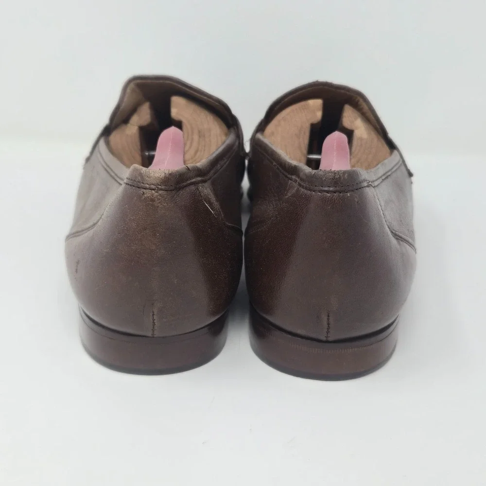 Bruno Magli Men's 11.5M Brown Genuine Alligator Bit Loafers Made in Italy